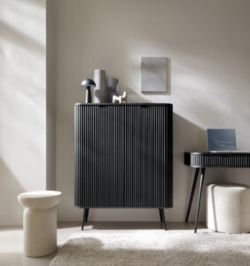 Komoda Zova K103 cm - MDF - Czarna - Piaski