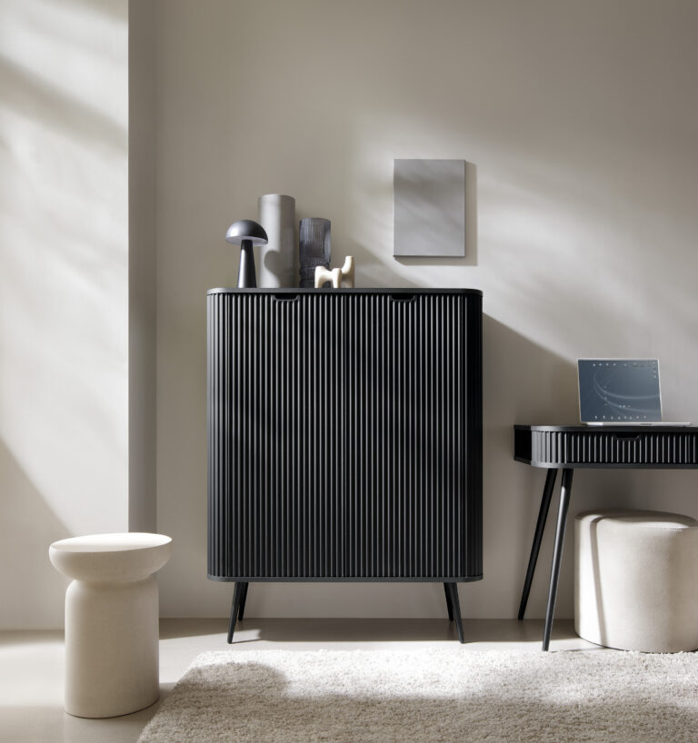 Komoda Zova K103 cm - MDF - Czarna - Piaski