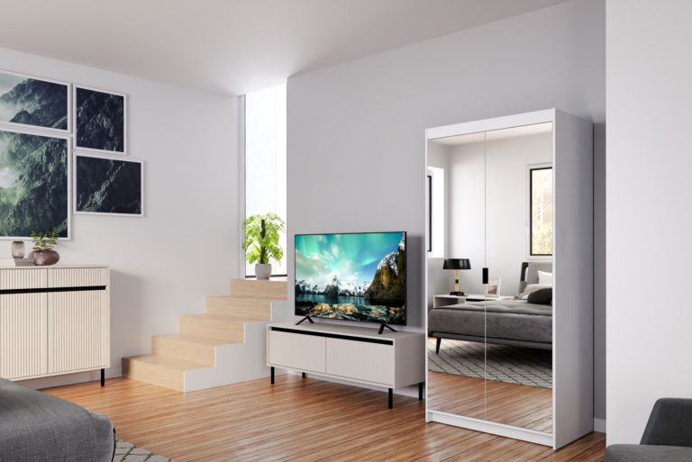 Szafa Elena 2D Lustro – Biała - Lempert