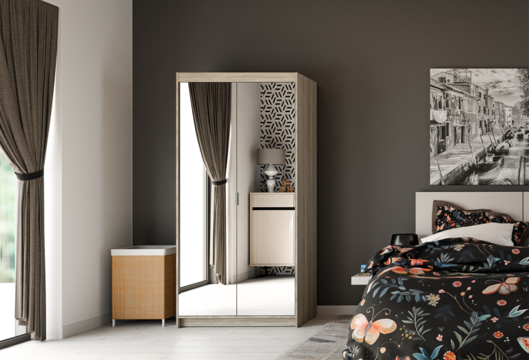 Szafa Elena 2D Lustro – Dąb Sonoma - Lempert