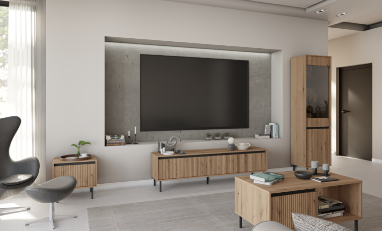 Meble salonowe Osaka - Dąb Evoke - 2 Kolory - Lempert