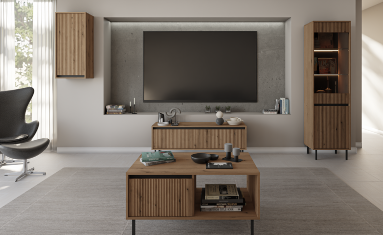 Zestaw Mebli salonowych Osaka - Dąb Evoke - 2 Kolory - Lempert