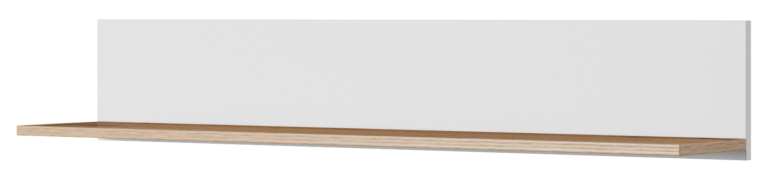 Półka wisząca 120 Bergen - Biała / Dąb Artisan - Paws