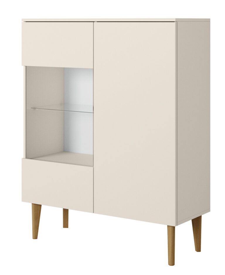 Witryna Bergen 100 cm - Beż Mink - Paws