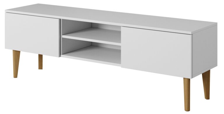 Szafka stolik RTV 150 2D Bergen - Biała - Paws