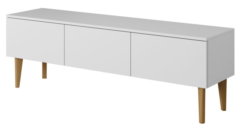 Szafka stolik RTV 150 3D Bergen - Biała - Paws