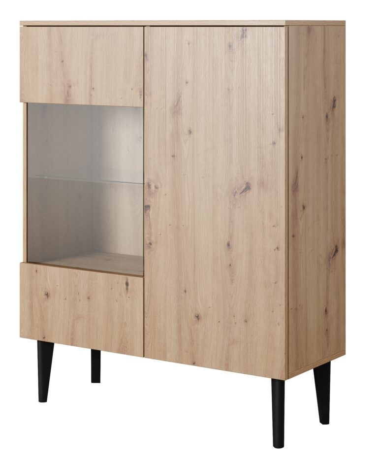 Witryna Bergen 100 cm - Dąb Artisan - Paws