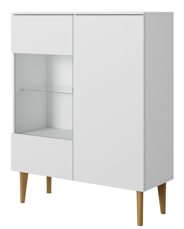 Witryna Bergen 100 cm - Biała - Paws