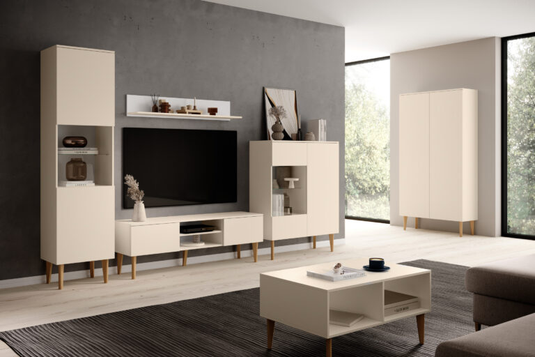 Zestaw Mebli Bergen do salonu - Beż Mink - Paws