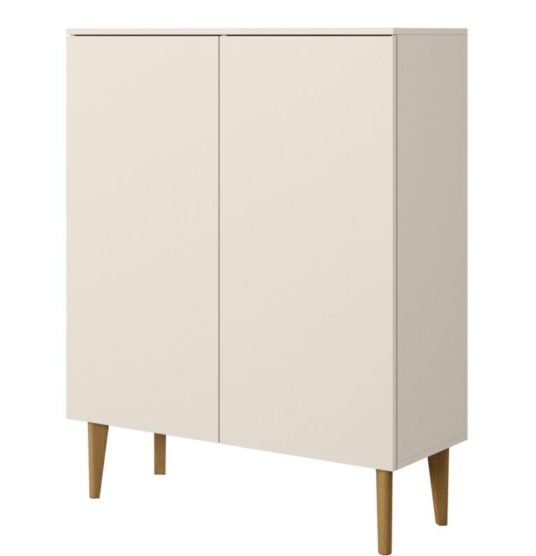 Komoda wysoka Bergen 100 cm - Beż Mink - Paws
