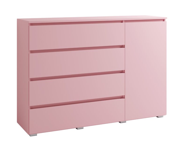 Komoda 4 szuflady 1 drzwi Cosmo C05 - Marshmallow - Maridex