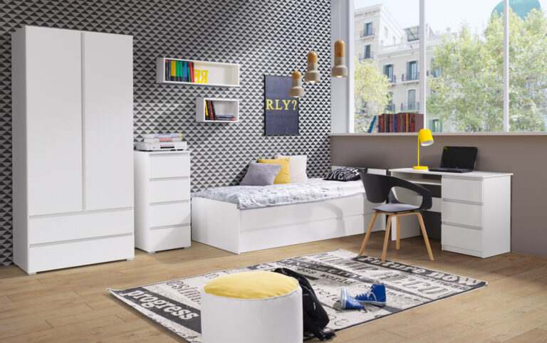 Zestaw Mebli młodzieżowych Cosmo - Biały - Maridex