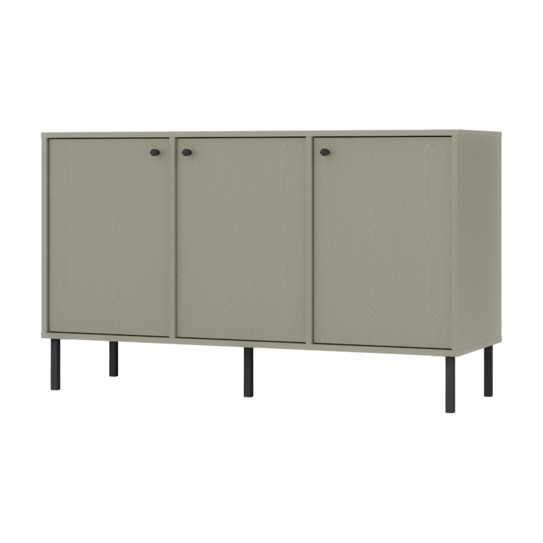 Komoda Tokyo 3F - noga prosta czarna - Eukaliptus - Lempert