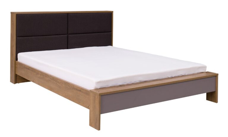 Łóżko Latika Soft - Dąb Burgundzki / Popiel - Maridex