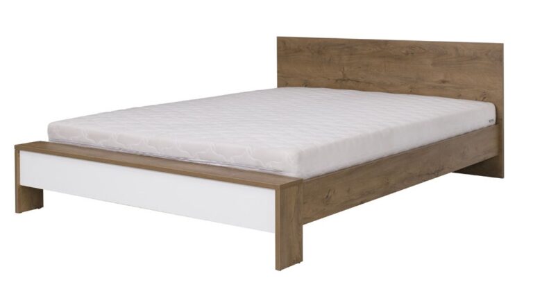 Łóżko Latika - Dąb Burgundzki / Biały Połysk - Maridex