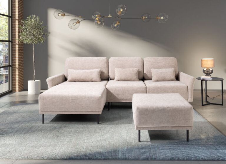 Narożnik Sofa Modułowa Modulo 4L + 1 + 2P + Pufa 70 - Meblar