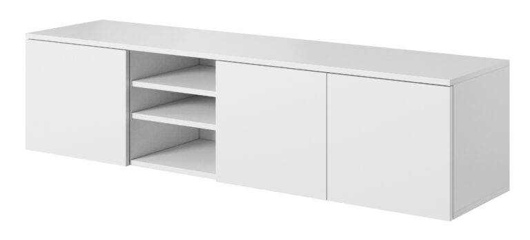 Szafka wisząca stolik RTV 150 3D Asgard - Biała - Paws