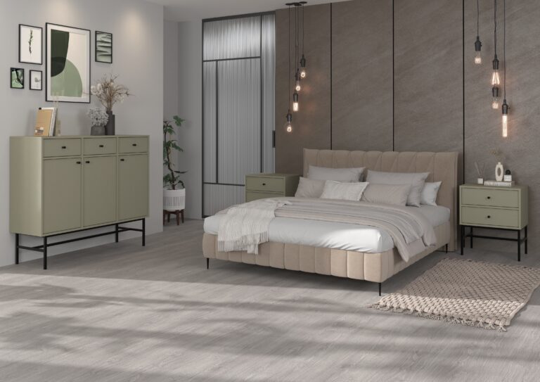 Zestaw Mebli pokojowych Tokyo - stelaż czarny - Eukaliptus - Lempert