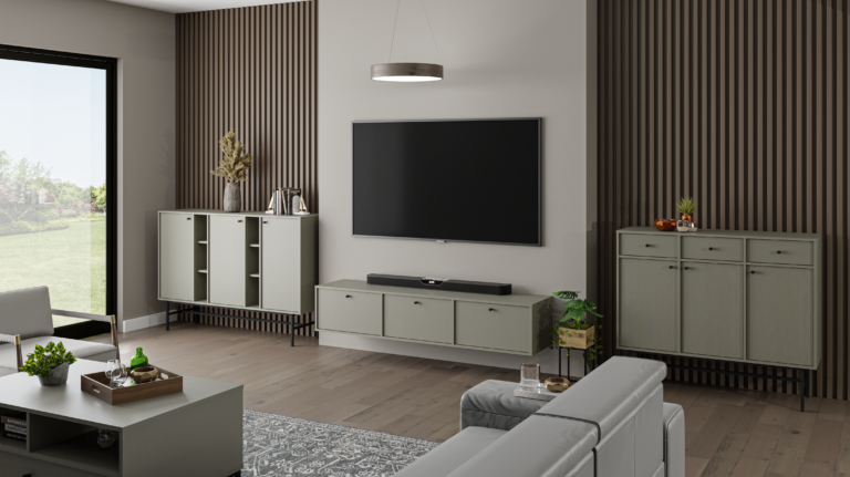 Zestaw Mebli Tokyo - Eukaliptus - stelaż czarny - Lempert