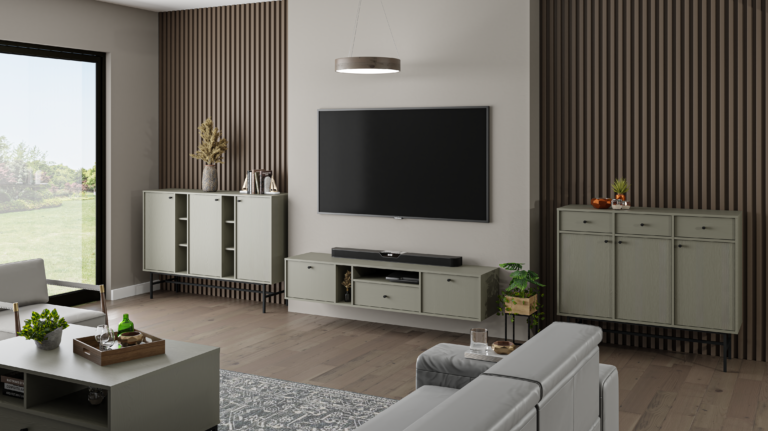 Zestaw Mebli Tokyo - Eukaliptus - stelaż czarny - Lempert