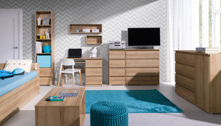 Zestaw Mebli młodzieżowych Cosmo - Dąb Riviera - Maridex