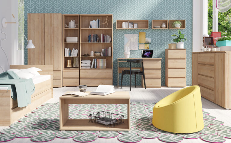 Zestaw Mebli młodzieżowych Cosmo - Dąb Riviera - Maridex