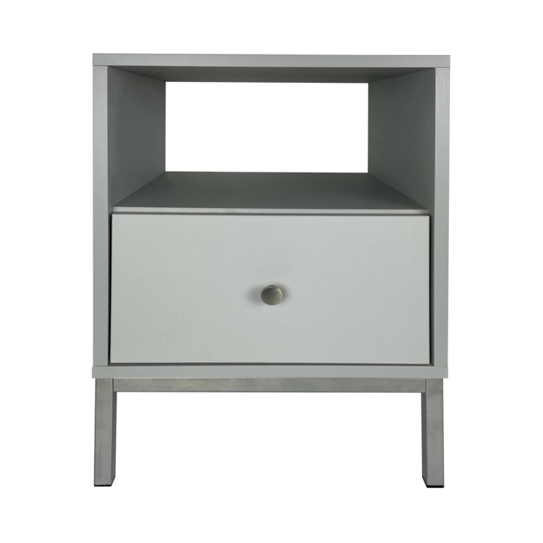 Szafka stolik nocny Reve - Szara / Nogi Metalowe Srebrne - Paws