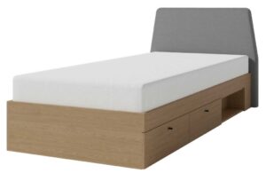 Łóżko młodzieżowe z szufladami Alessio AE12 L/P - Eukaliptus / Dąb Baltic Dune
