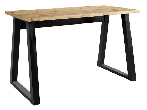 Loftowe biurko Loft Figate - Dąb Artisan / Czarny - Maridex