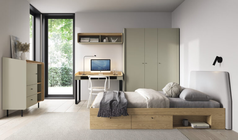 Zestaw mebli młodzieżowych Alessio - Eukaliptus / Dąb Baltic Dune - Meblar