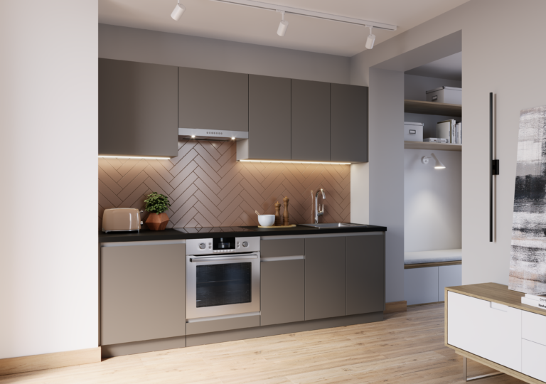 Meble Kuchenne Campari Szary Krzemowy Set 2,4 m