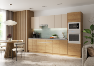 Meble Kuchenne Campari Hikora Naturalna + Beż Piaskowy Set 3 m