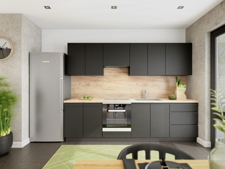 Meble Kuchenne Campari Czarny Mat Set 2,8 m