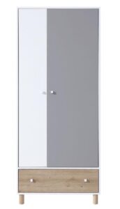 Szafa Faro FR3 - Biały Lux / Dąb Artisan / Szary