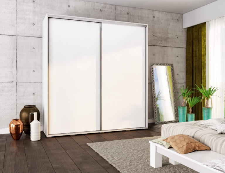 Szafa przesuwna Penelopa 205 cm - Biała - Maridex