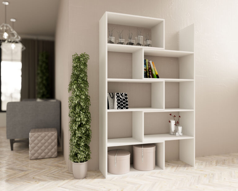 Regał Otwarty Roma Rozsuwany Biały - Layman