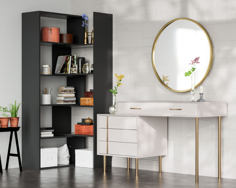 Regał Otwarty Roma Rozsuwany Czarny - Layman