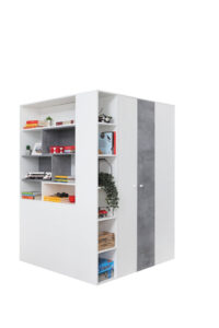 Szafa młodzieżowa Sigma SI1 L/P - Biały Lux / Beton