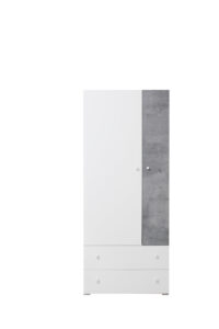 Szafa młodzieżowa Sigma SI3 L/P - Biały Lux / Beton