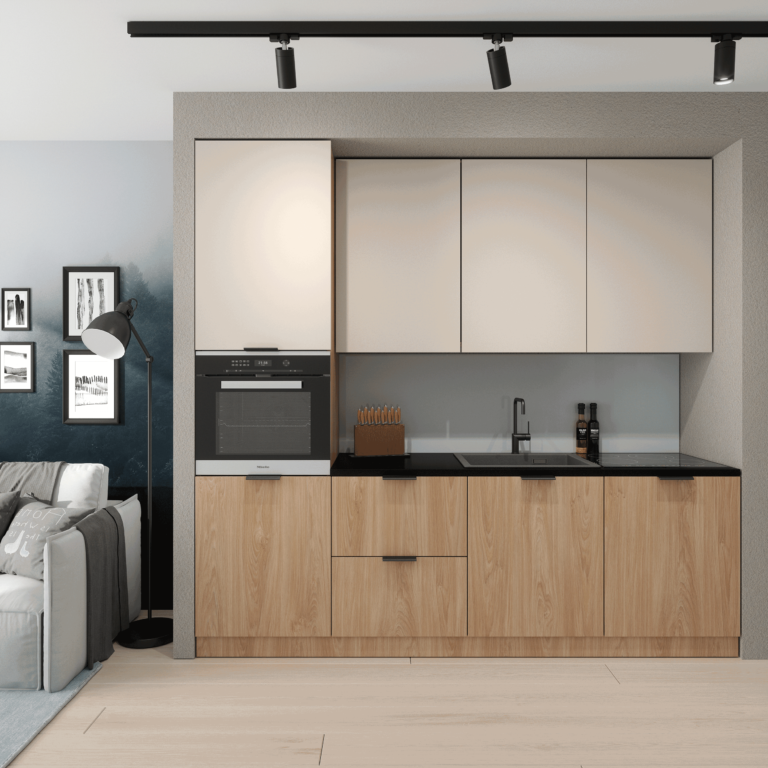 Meble Kuchenne Sorento Dąb Puccini / Beż Mat 240 cm - Gała