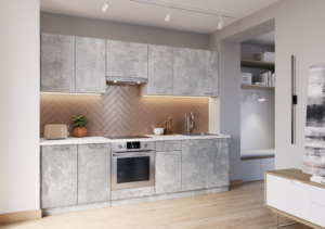 Meble Kuchenne Vella Beton Jasny Set 2,6 m + Blat