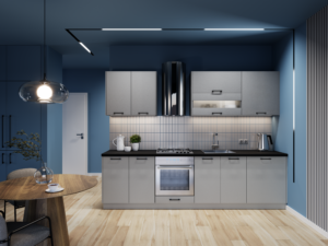 Meble Kuchenne Vella Szary Perłowy Set 2,8 m + Blat