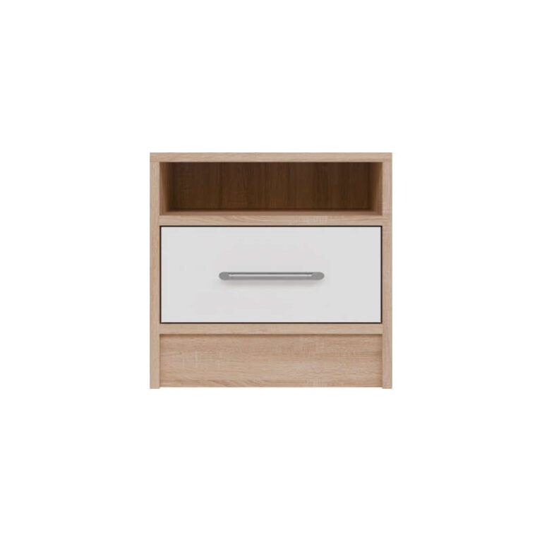 Szafka stolik nocny Smart SR7 - Dąb Sonoma / Biały Lux - Meblar