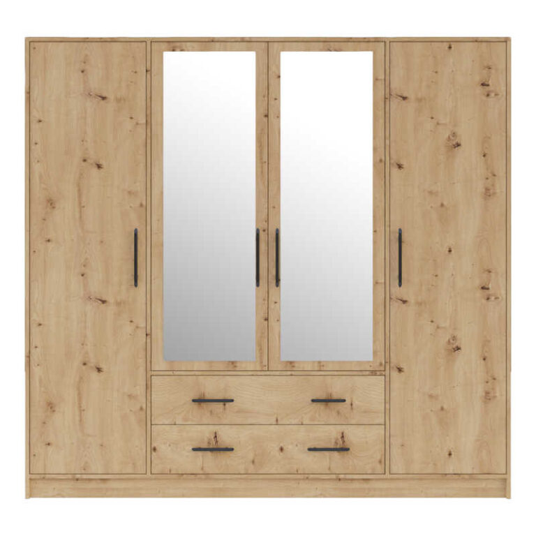 Szafa Smart SRL1 z lustrami - Dąb Artisan - Meblar