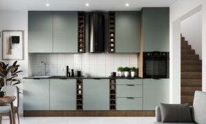 Meble Kuchenne Sorento Green Mat/Baltic Storm 330 cm - Gała