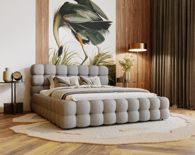 Łóżko tapicerowane Candy 180 cm x 200 cm z pojemnikiem i stelażem pod materac - Kolory