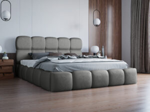 Łóżko tapicerowane Noe 140 cm x 200 cm z pojemnikiem i stelażem pod materac - Kolory