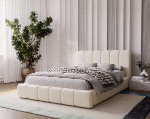 Łóżko tapicerowane Teo 160 cm x 200 cm z pojemnikiem i stelażem pod materac - Kolory