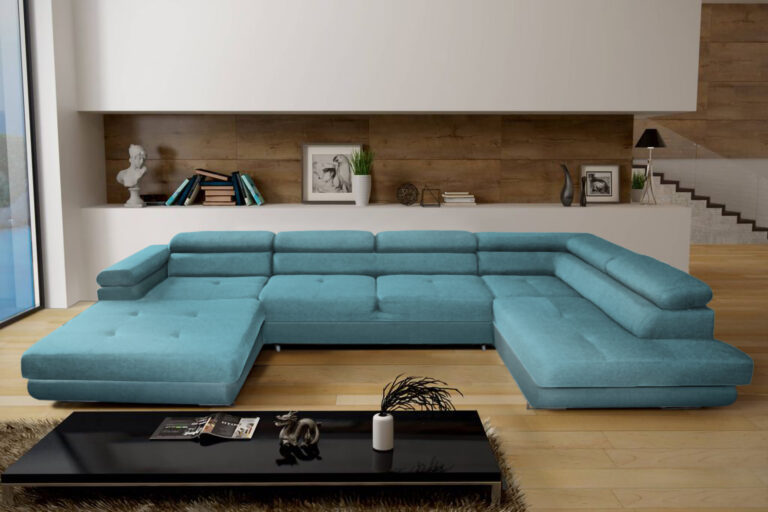 Narożnik Anton U Mini + L - 345 cm na 212 na 202 cm - Tkanina Sawana/Itaka - Futura