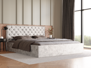Łóżko tapicerowane Molly Slim 160 cm x 200 cm z pojemnikiem i stelażem pod materac - Kolory
